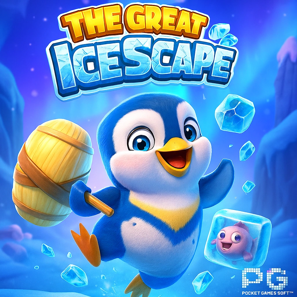 The Great Icescape เกมสล็อตจาก PG Soft กับเพนกวินน้อยถือค้อนน้ำแข็งในโลกน้ำแข็งสุดสดใส